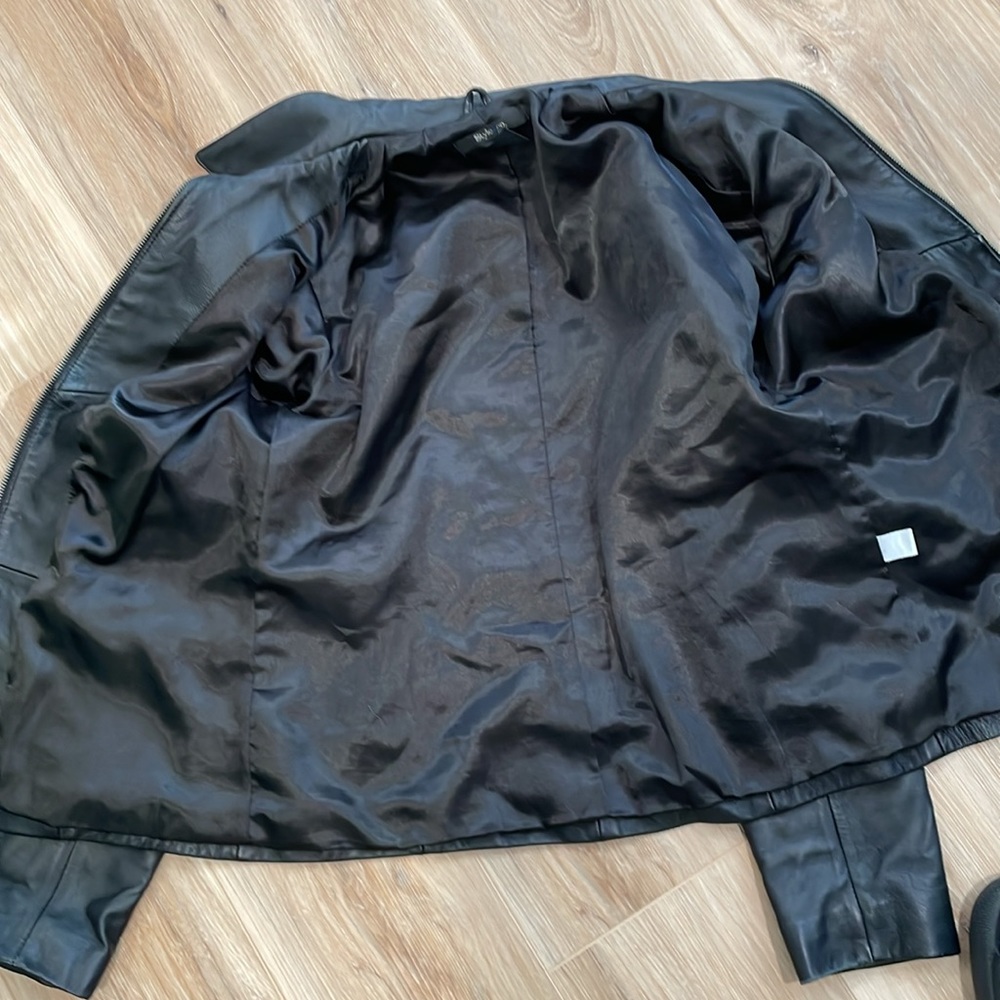 Style & Co black leather jacket - Picture 13 of 16